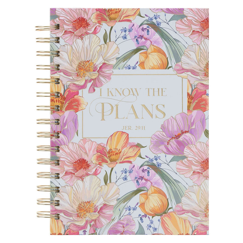 Cuaderno Argollado Floral “Yo Sé los Planes” Jeremías 29:11