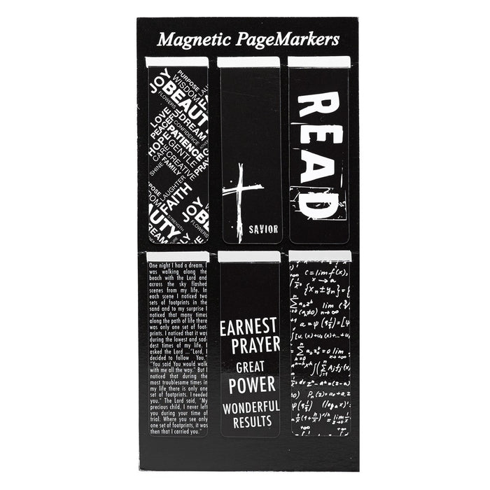 Black and White Magnetic Bookmarks