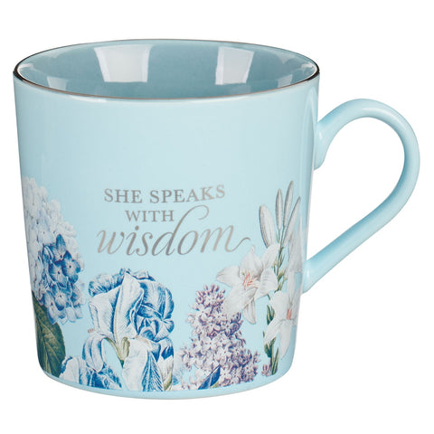 MUG AZUL FLORAL 