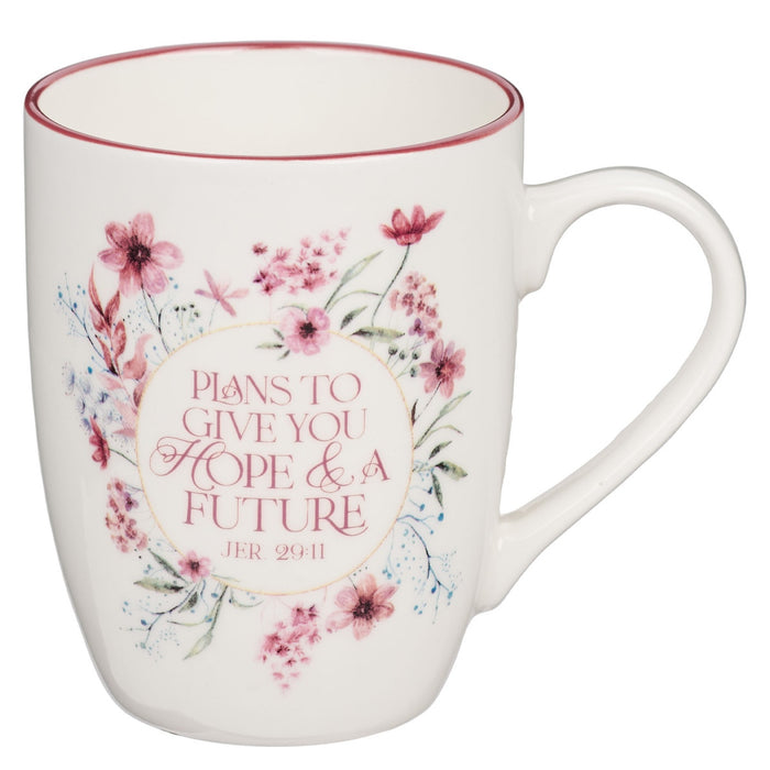 Mug Rosewood Pink Wildflower Ceramic