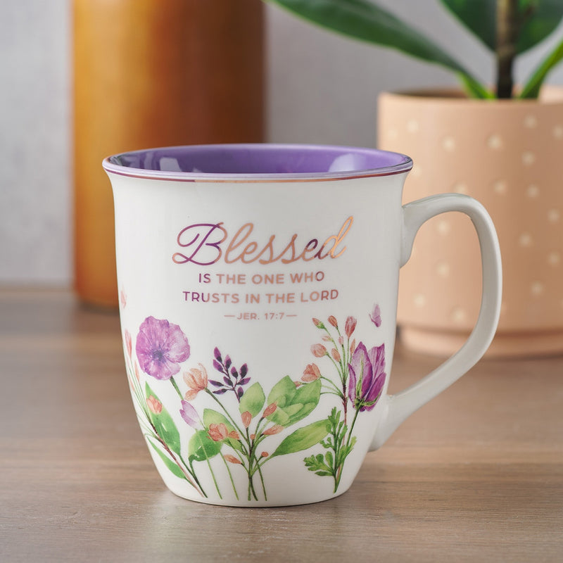 MUG PURPURA "BLESSED IS THE ONE"