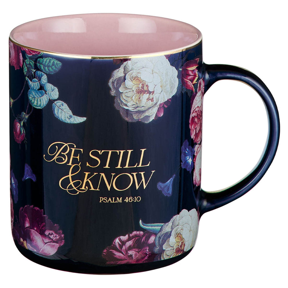 Mug Azul medianoche "Strength & Dignity"