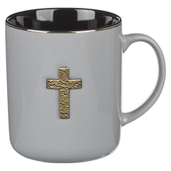 Mug Gray /Metal Cross 1 Peter 2:24