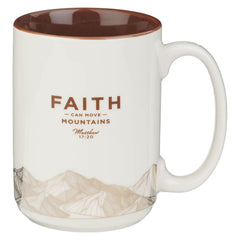 Mug Faith Can Move Mountains Blanca – Mateo 17:20
