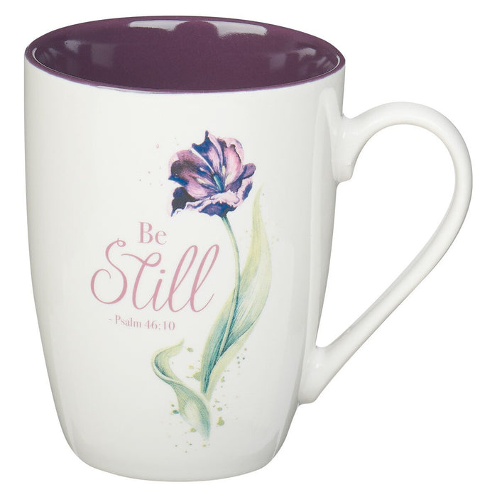 Mug Be Still Purple Bloom