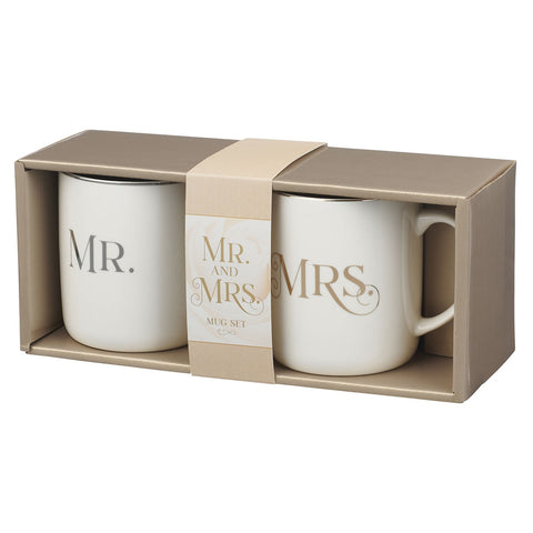 JUEGO DE MUGS DE CAFE MR & MRS