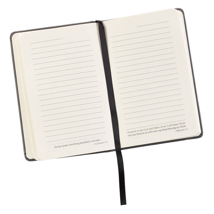 Be Strong Hardcover LuxLeather Notebook with Elastic Closure - Joshua 1:9