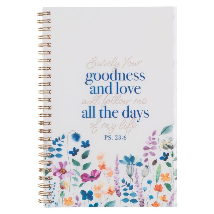 Cuaderno argollado goodeness and love Salmo 23:6