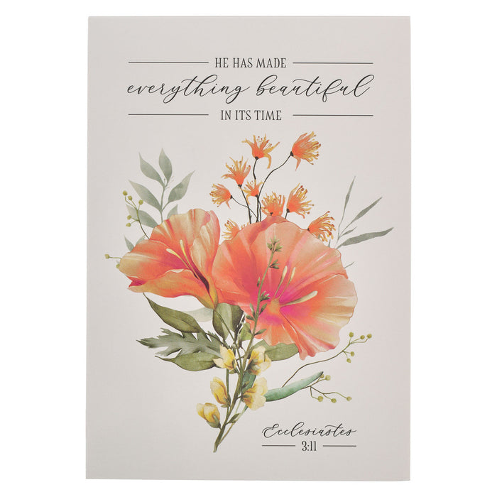 Cuaderno Everything beautiful Eclesiastes 3:11 petunias