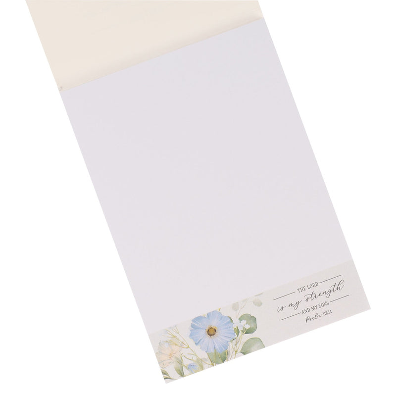 Bloc de notas floral azul, Mi fuerza y mi canción