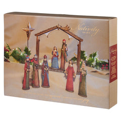 Nacimiento Navideño “Timeless Traditions” 9 Piezas con Establo y Estrella