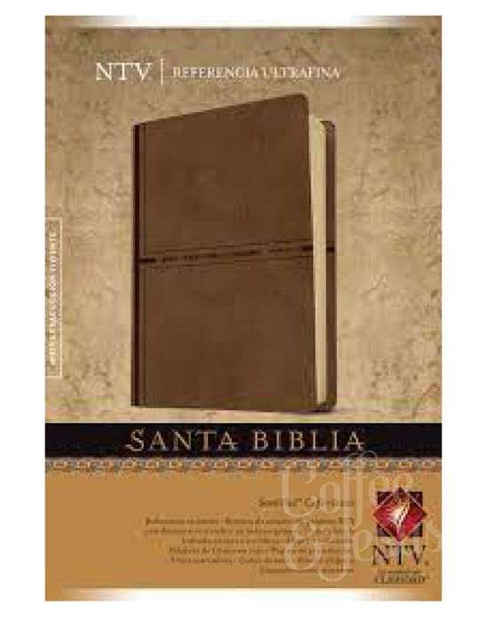 Santa Biblia edición de referencia, ultrafina sentipiel café - NTV