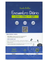 Biblia encuentro diario con Dios, canto blanco, tapa dura - RVC