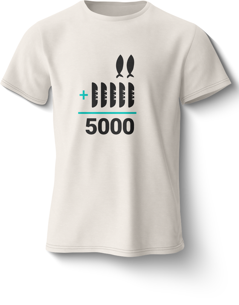 Camiseta The Chosen 2 Peces + 5 Panes Blanca