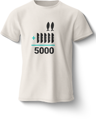 Camiseta The Chosen 2 Peces + 5 Panes Blanca