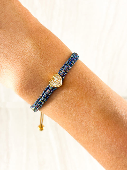 Pulsera de corazón azul