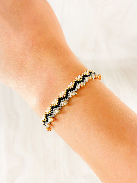 Pulseras Zig Zag bordadas en miyuki