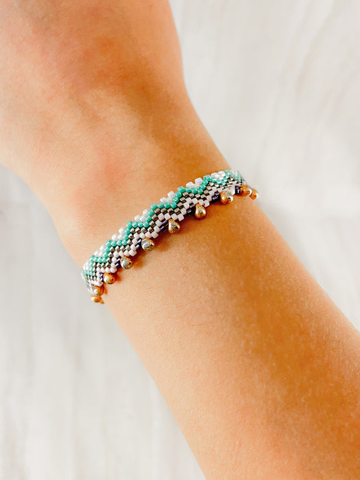 Pulseras Zig Zag bordadas en miyuki