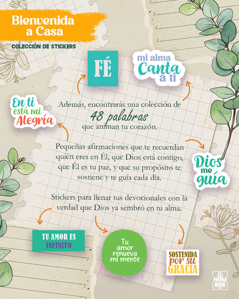 Sobre de stickers Bienvenida a casa, volumen 2