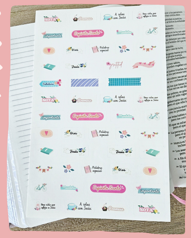 Stickers fondo transparente para la Biblia