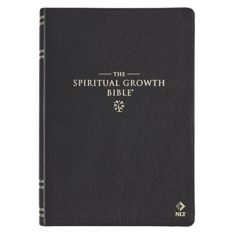 BIBLIA DE CRECIMIENTO ESPIRITULA CUERO NEGRO "FULL GRAIN"
