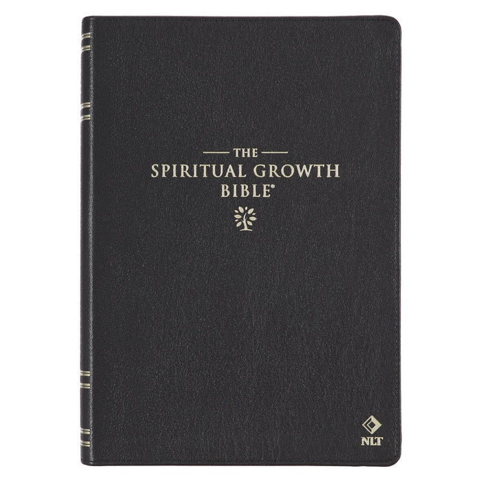 BIBLIA DE CRECIMIENTO ESPIRITULA CUERO NEGRO "FULL GRAIN"