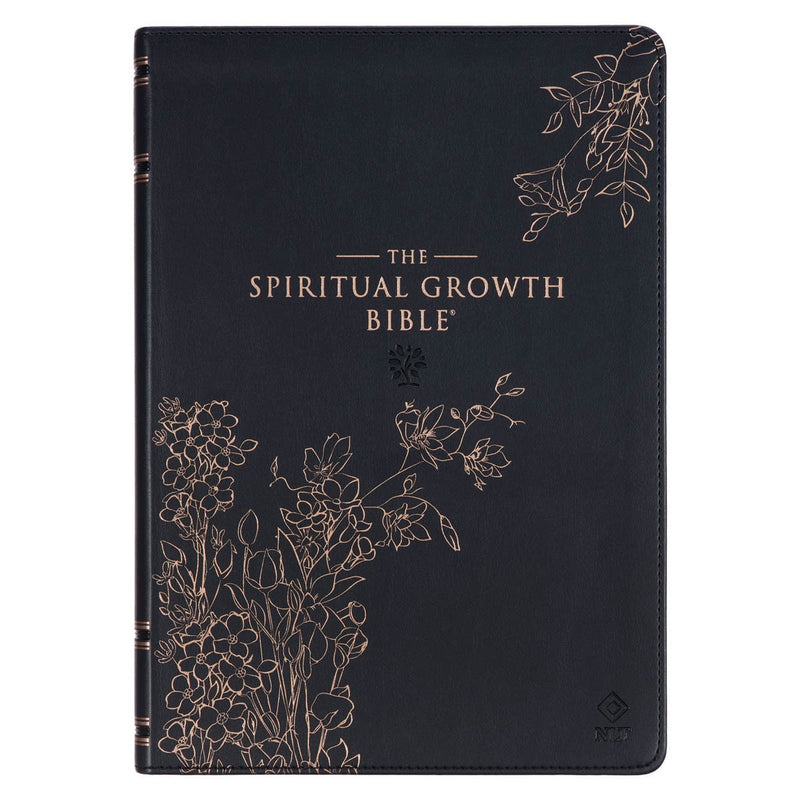 Biblia en Inglés de Crecimiento Espiritual NLT – Cuero Sintético Azul Medianoche