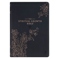 Biblia en Inglés de Crecimiento Espiritual NLT – Cuero Sintético Azul Medianoche