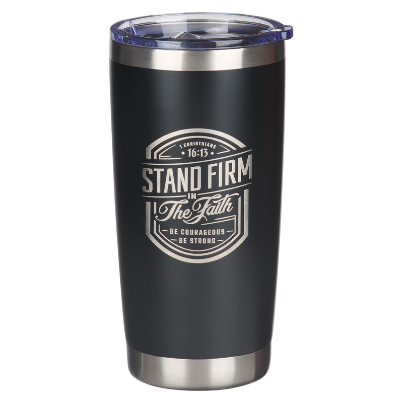 Mug  con tapa Stand firm negro