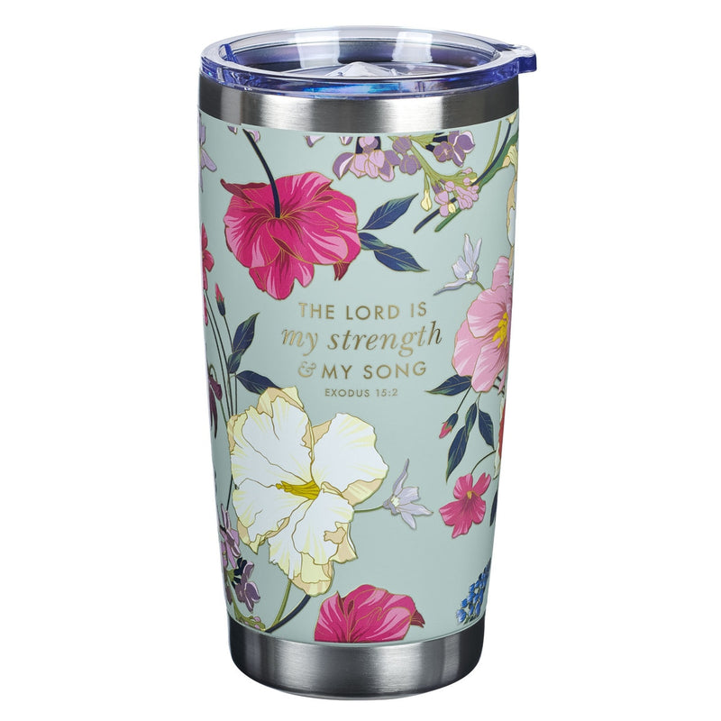 TERMO PARA AGUA  CON TAPA "MY STRENGTH AND MY SONG"