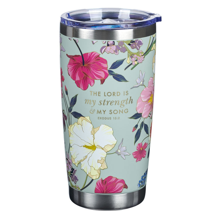 TERMO PARA AGUA  CON TAPA "MY STRENGTH AND MY SONG"