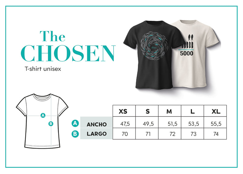 Camiseta The Chosen 2 Peces + 5 Panes Blanca