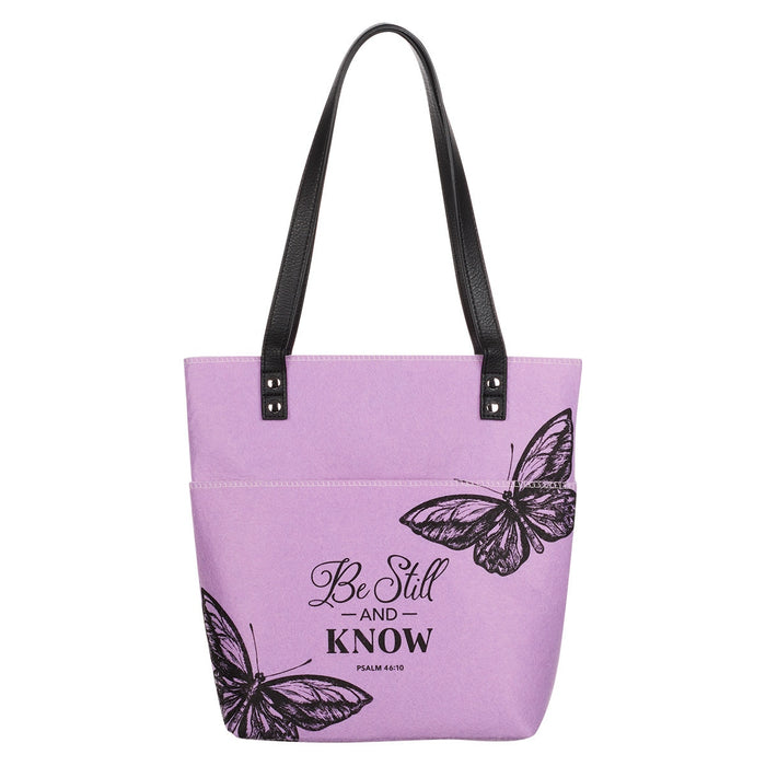 Bolso Be Still and Corageous Mariposa púrpura-