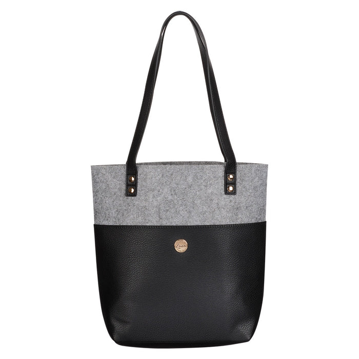 Bolso Love never fail Blanco y gris- 1 Corintios 13:8