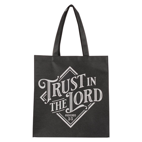 TOTE BAG NEGRA TRUST IN THE LORD