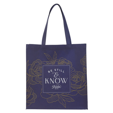 TOTE BAG MORADO BE STILL AND KNOW