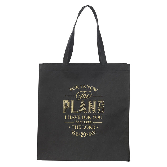 TOTE BAG NEGRO FOR I KNOW THE PLANS