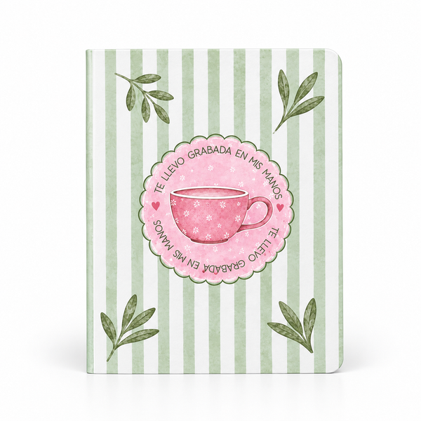 Cuaderno Mediano – Diseños Florales y Cerezas - Verdes