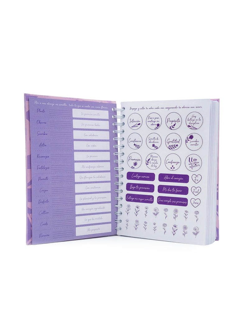 Agenda de ahorro con sobres multipropósitos, color Verde