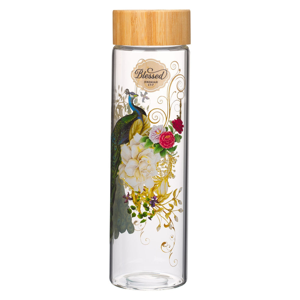 BOTELLA PARA AGUA EN VIDRIO "BLESSED"