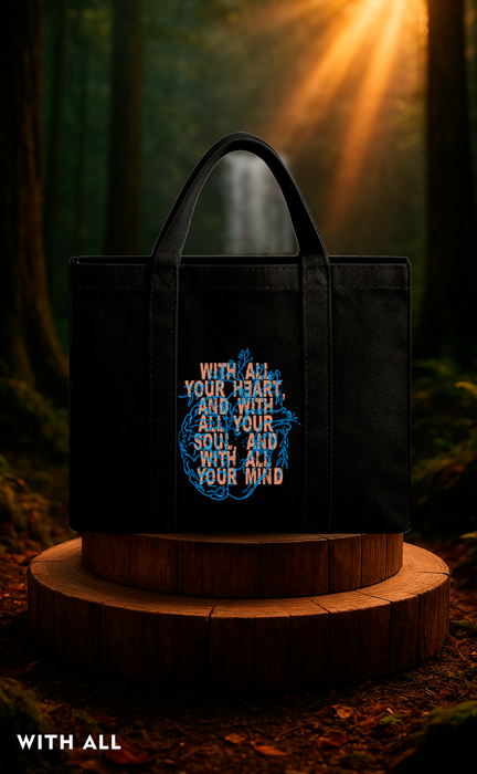 Tote bag With all, color negra