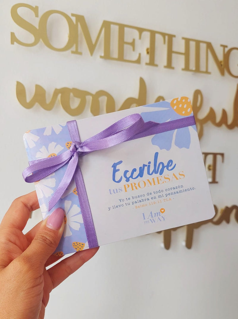 Block Escribe tus promesas I Am, color lila