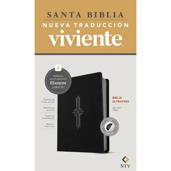 Biblia Ultrafina, con Filament sentipiel negro con índice, NTV