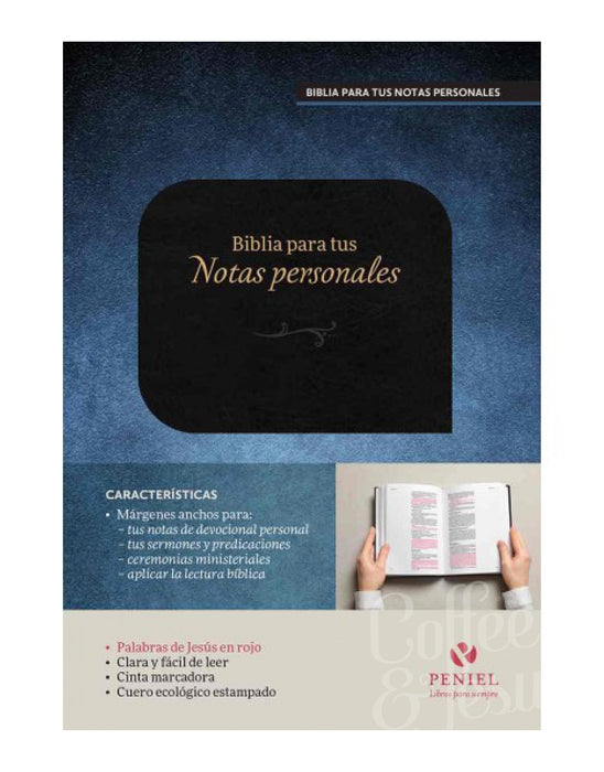 Biblia para tus notas personales, negro - NVI