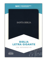 Biblia letra gigante, negro piel fabricada - NVI
