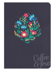 Biblia letra gigante, azul bordado sobre tela con índice - NVI