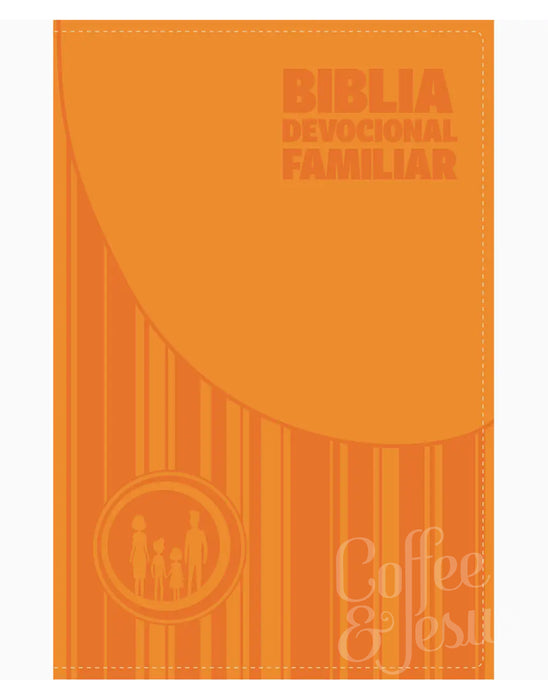 Biblia devocional familiar, edición lujo naranja - NBV