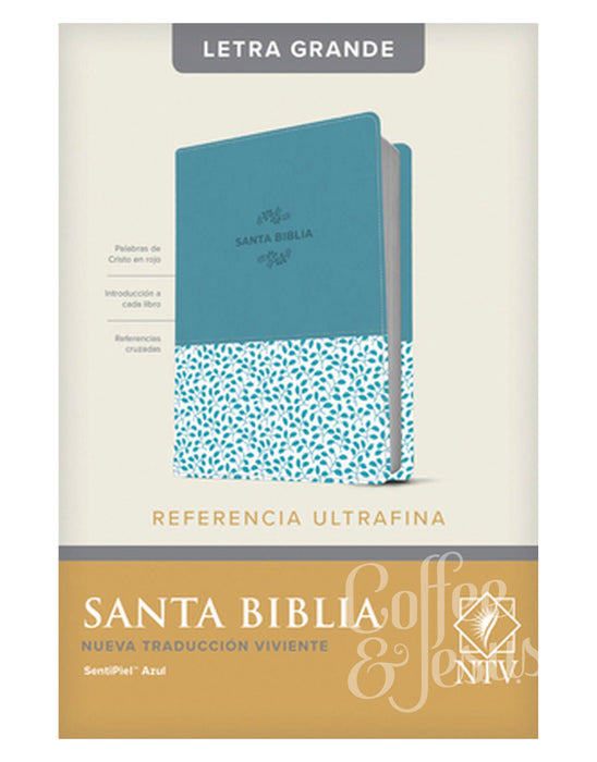 Santa Biblia edición ultrafina, letra grande azul claro - NTV