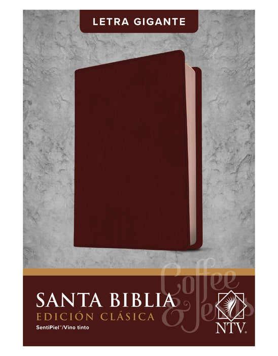 Santa Biblia color vino tinto, edición clásica, letra gigante - NTV