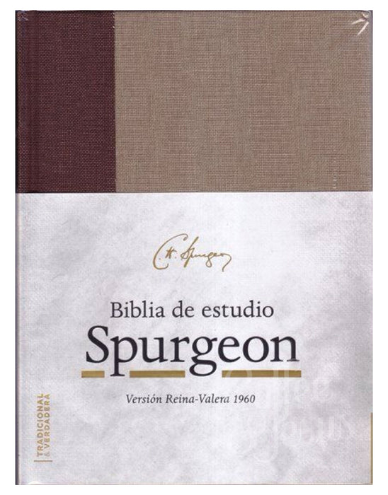 Biblia de estudio Spurgeon, marrón claro, tela - RVR 1960